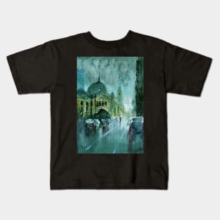 Melbourne - Flinders Street Kids T-Shirt